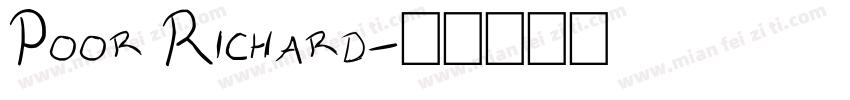 Poor Richard字体转换